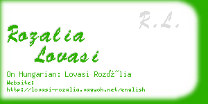 rozalia lovasi business card